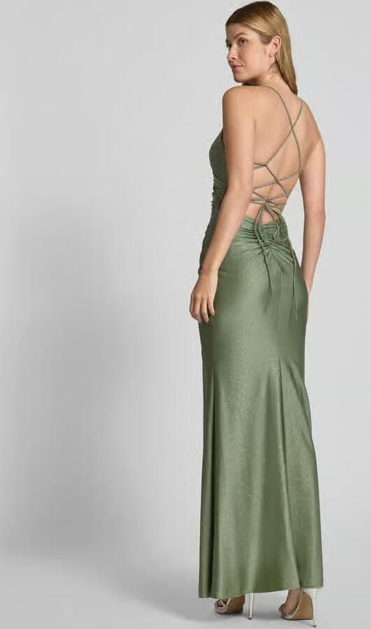 Mascara Maxi-jurk met draperieën en loopsplit