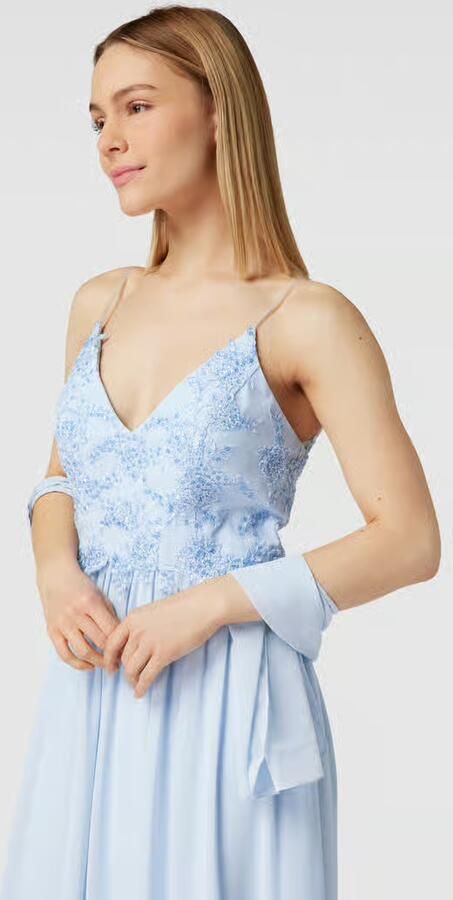 Mascara Avondjurk van chiffon met borduursels
