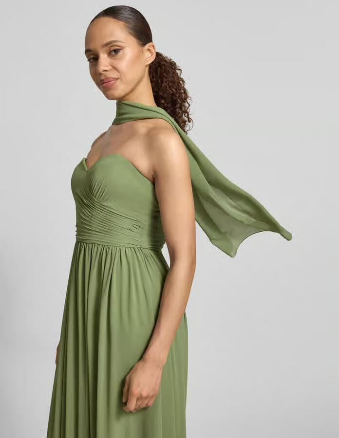 Mascara maxi-jurk in off-shoulder-look
