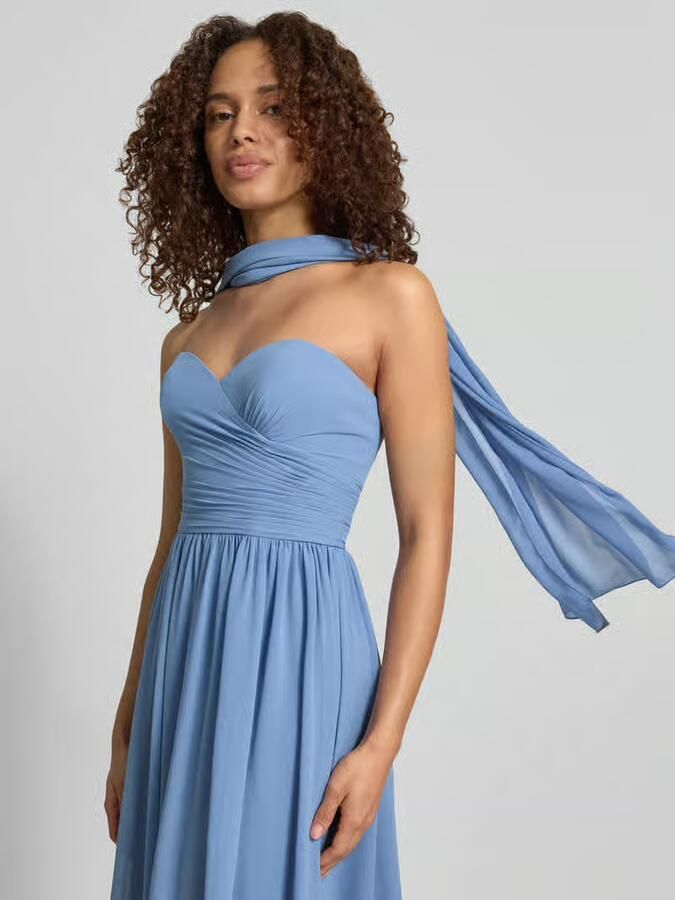 Mascara maxi-jurk in off-shoulder-look