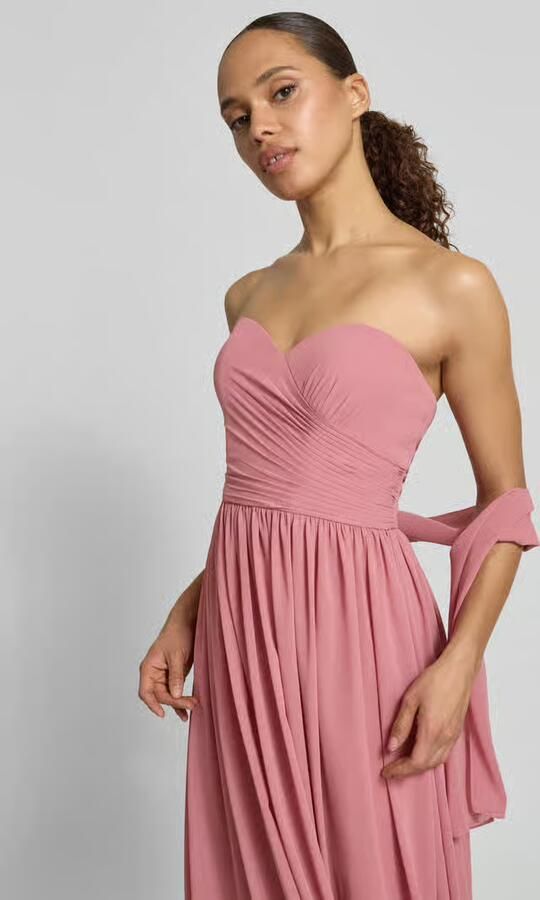 Mascara maxi-jurk in off-shoulder-look