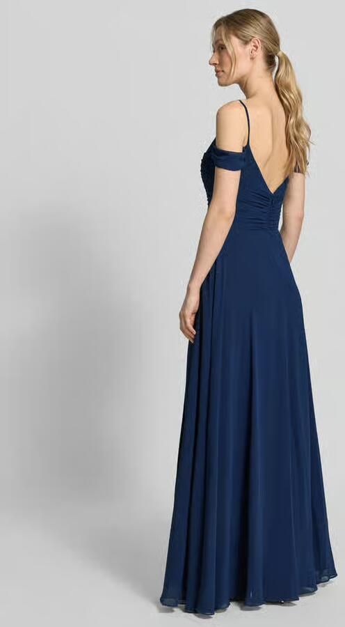Mascara Maxi-jurk in off-shoulder-look met loopsplit - Foto 4