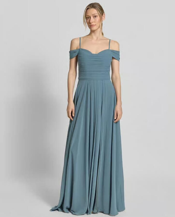Mascara Maxi-jurk in off-shoulder-look met loopsplit - Foto 3