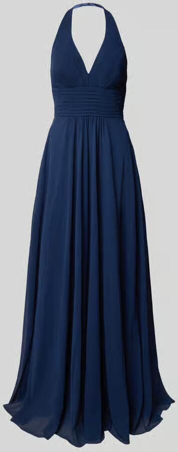 Mascara maxi-jurk met halter met V-hals - Foto 2