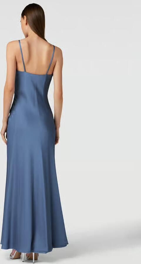 Mascara Maxi-jurk van satijn met cascadehals