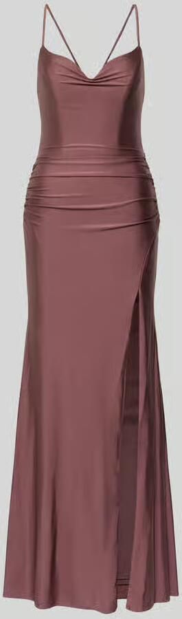 Mascara Slim fit avondjurk met loopsplit