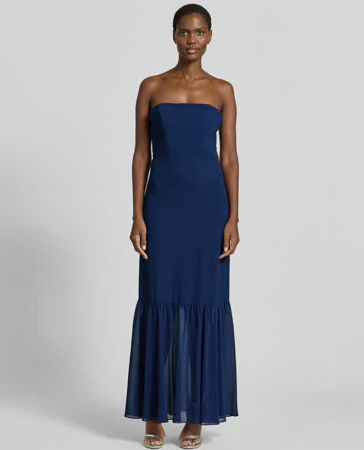 Mascara slim fit midi-jurk met rimpelingen - Foto 2