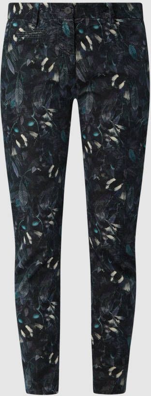 Mason's Slim fit stoffen broek met bladermotief model 'New York'