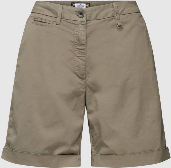 Mason's Straight fit bermuda met hanger in metallic model 'JACQUELINE'