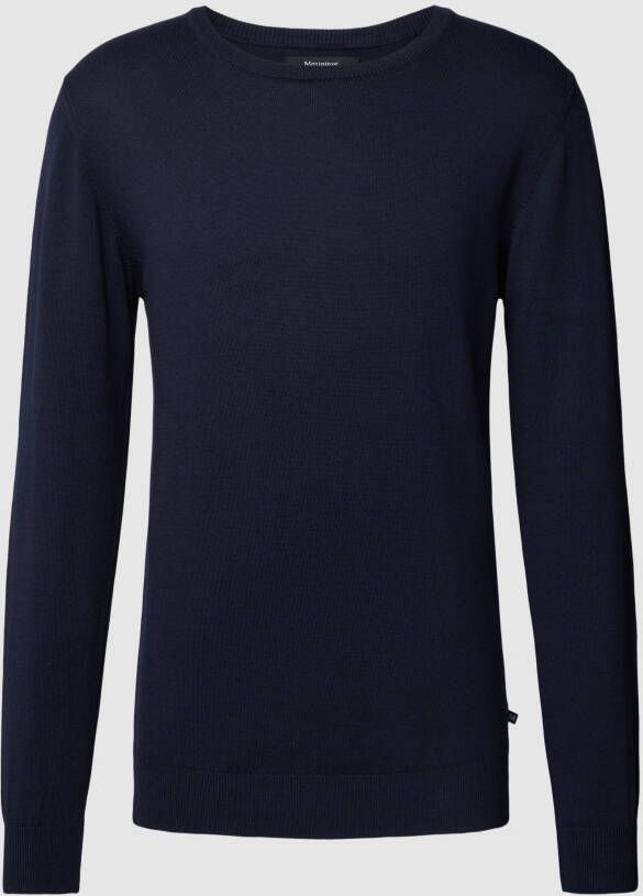 Matinique Gebreide pullover met geribde ronde hals model 'Jones'