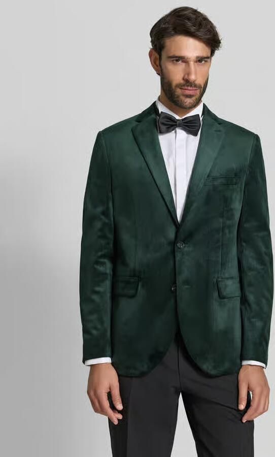 Matinique Slim fit 2-knoops colbert met paspelzak op de borst model 'george' - Foto 4