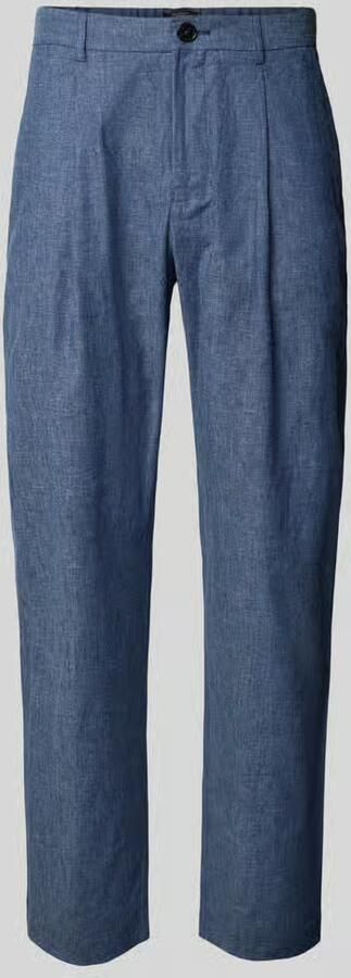 Matinique Regular fit chino van mix van katoen en linnen model 'hart'