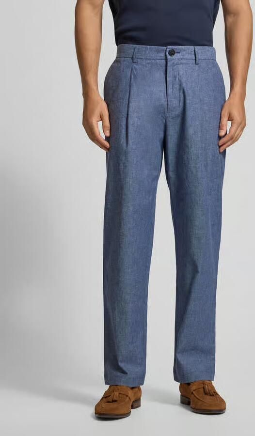 Matinique Regular fit chino van mix van katoen en linnen model 'hart' - Foto 3