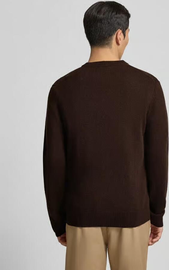 Matinique Gebreide pullover van lamswol met ronde hals