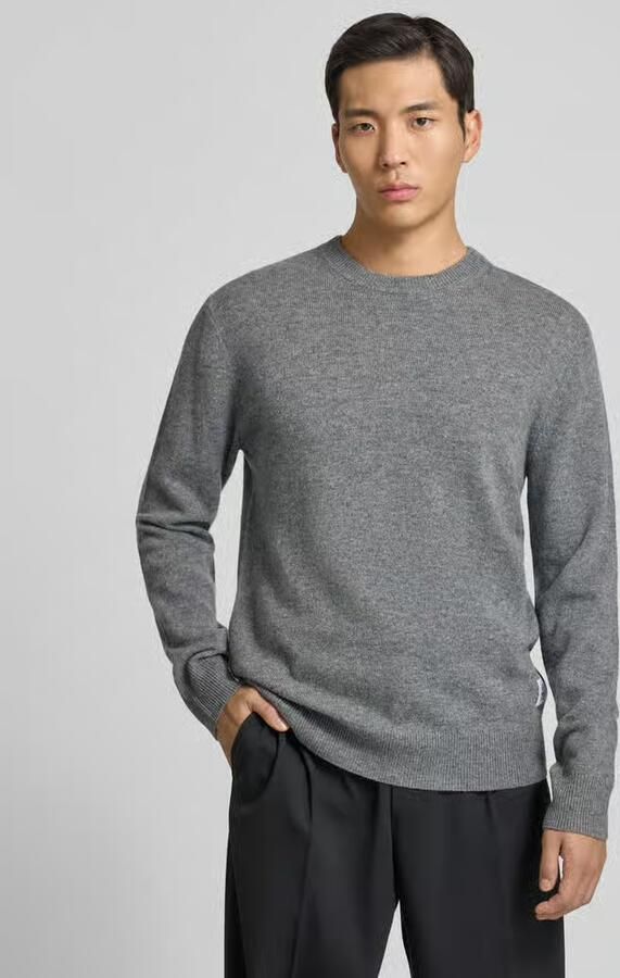 Matinique Gebreide pullover van lamswol met ronde hals - Foto 2