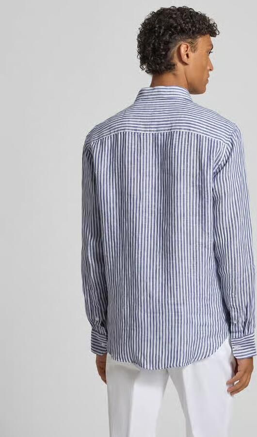 Matinique modern fit vrijetijdsoverhemd van linnen met kentkraag