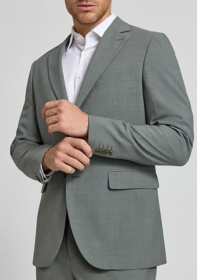 Matinique regular fit blazer met lanawol met wol model 'Charles'