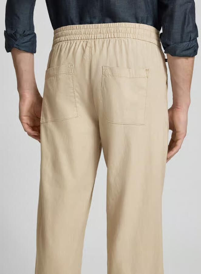 Matinique regular fit broek van mix van katoen en linnen model 'barton'