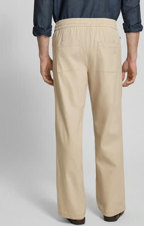 Matinique regular fit broek van mix van katoen en linnen model 'barton'