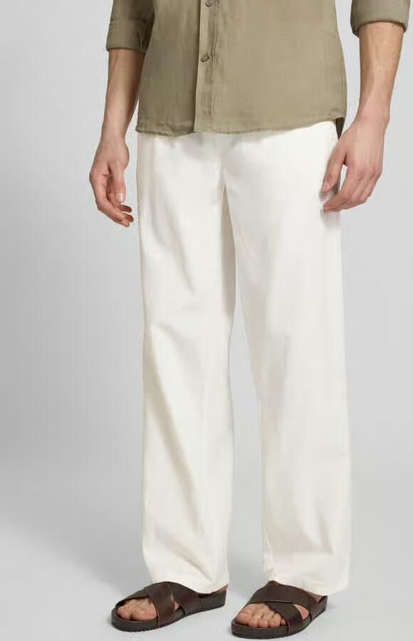 Matinique regular fit broek van mix van katoen en linnen model 'barton' - Foto 2