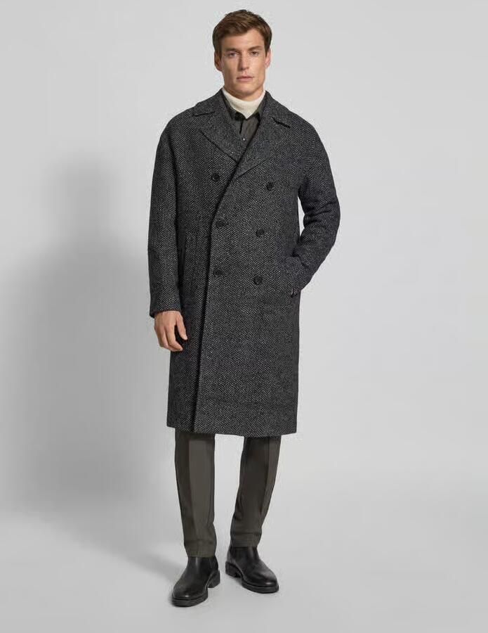 Matinique Regular fit lange wollen jas met viscose model 'Bullmer' - Foto 2