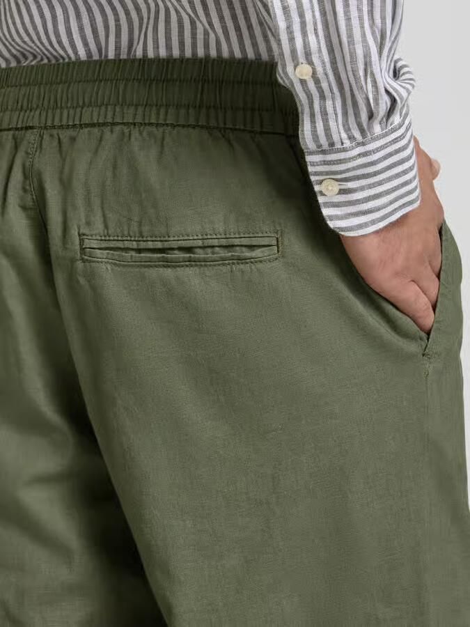 Matinique Regular fit linnen broek met elastische band model 'barton' - Foto 2