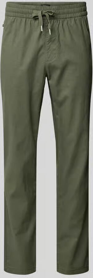 Matinique Regular fit linnen broek met elastische band model 'barton'