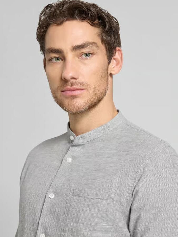 Matinique Regular fit linnen overhemd met borstzak Model 'Atrostol'