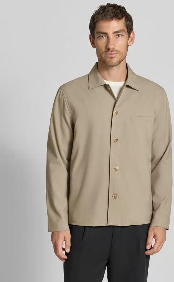 Matinique regular fit overshirt met paspelzak op de borst model 'landen' - Foto 3