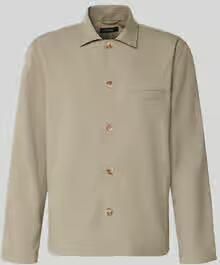Matinique regular fit overshirt met paspelzak op de borst model 'landen'