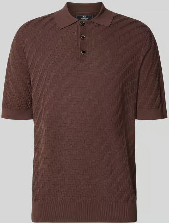 Matinique Regular fit poloshirt van puur katoen in tricotlook