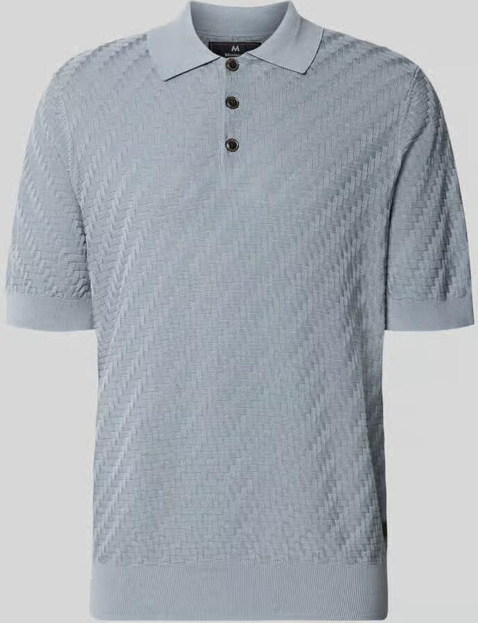 Matinique Regular fit poloshirt van puur katoen in tricotlook