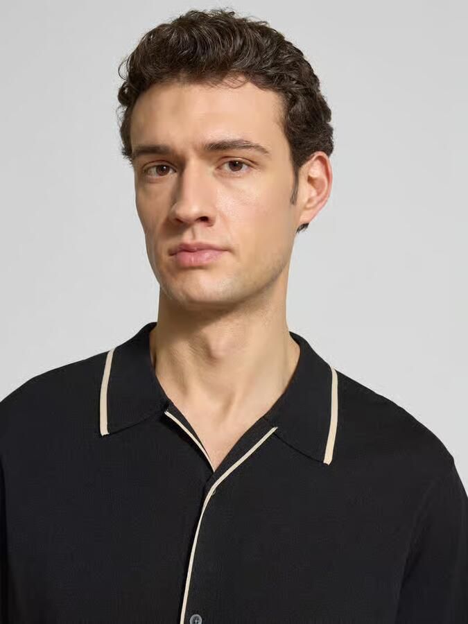 Matinique regular fit vrijetijdshemd in brei-look model 'Apolo'