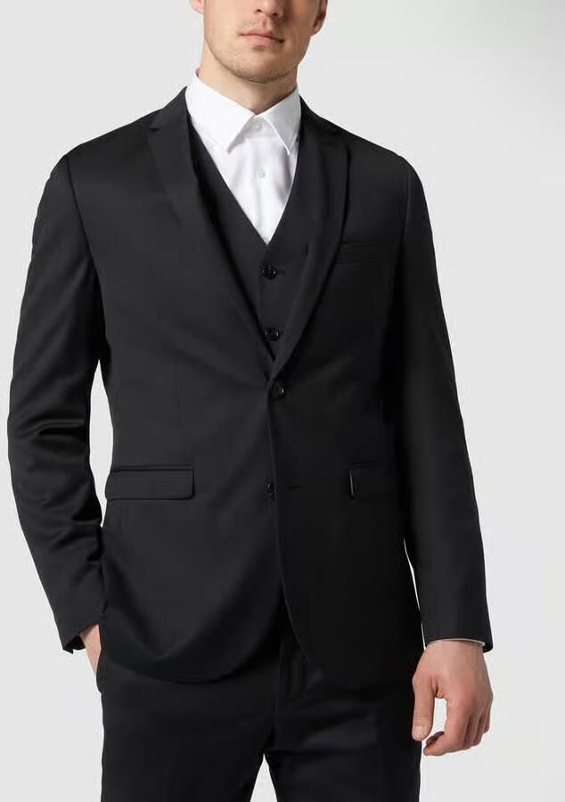 Matinique Slim fit 2-knoops colbert met stretch model 'George' - Foto 5