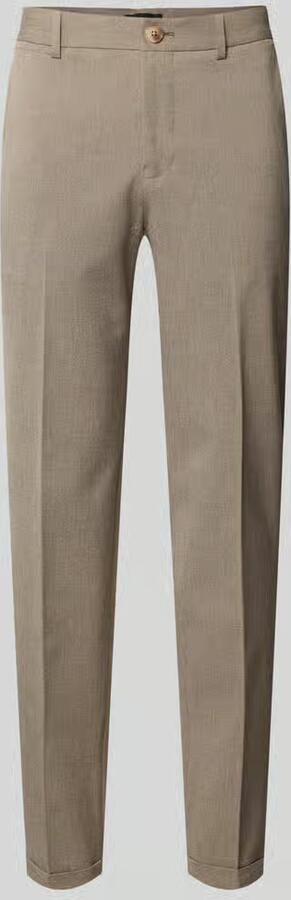 Matinique Slim fit chino met bandplooien model 'Maliam'