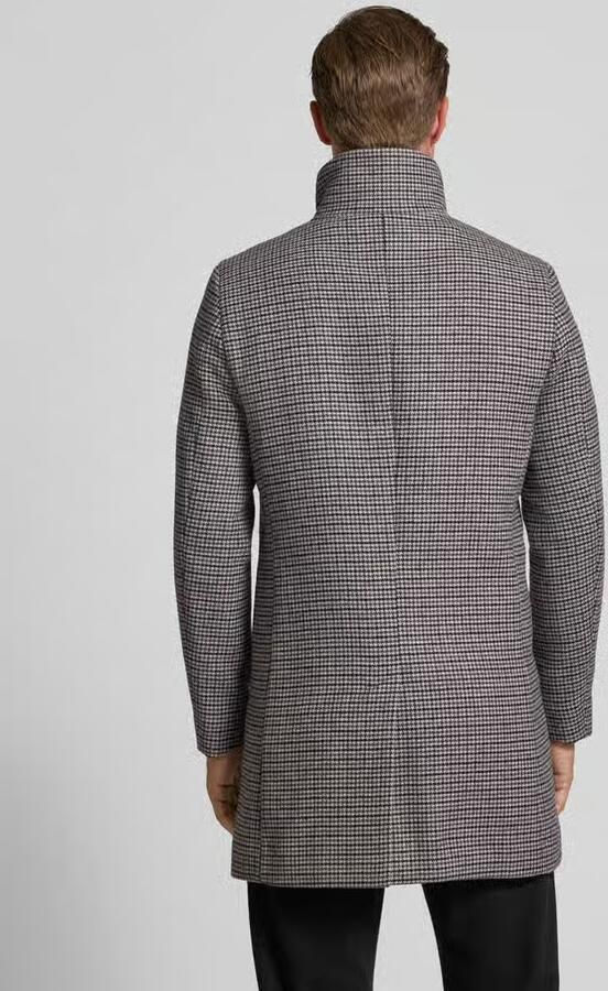 Matinique Slim fit lange jas met wol model 'HARVEY'