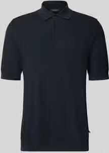 Matinique regular polo met ingebreid patroon donkerblauw - Foto 4
