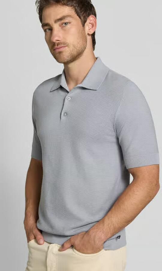 Matinique Slim fit poloshirt van katoenmix in tricotlook - Foto 4