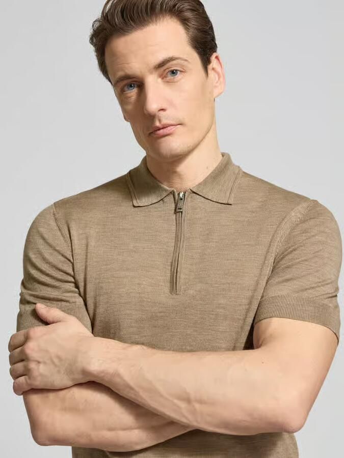Matinique Slim fit poloshirt van zuivere wol - Foto 2