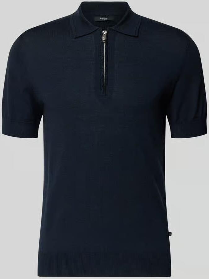 Matinique Slim fit poloshirt met ritssluiting model 'Polo Knit'