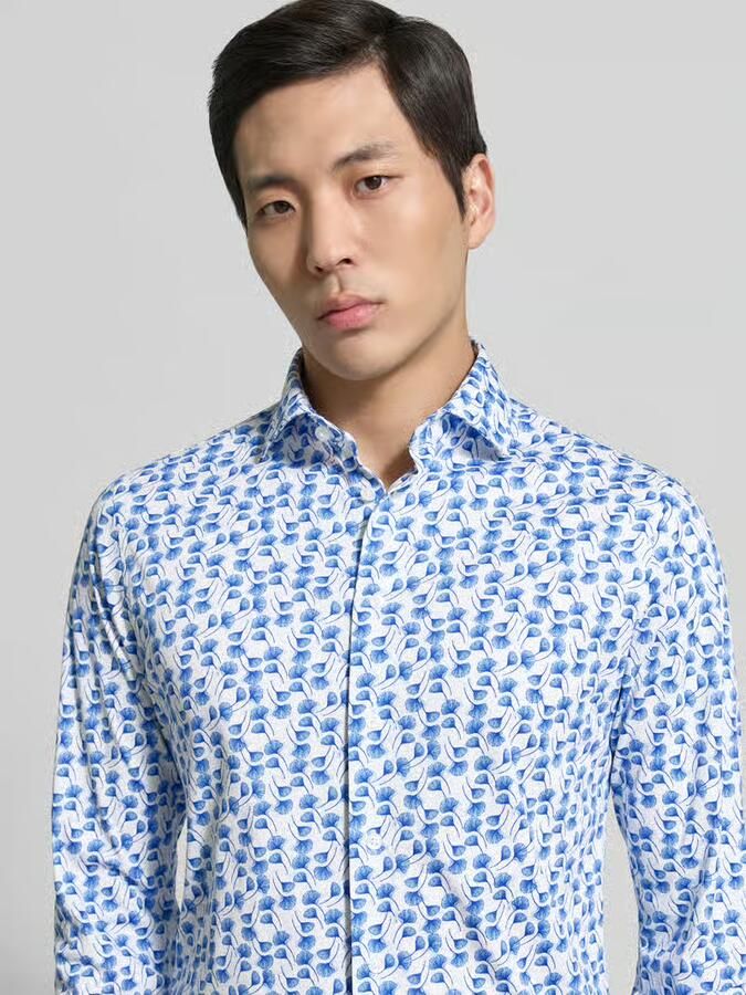 Matinique slim fit vrijetijdsoverhemd met kentkraag