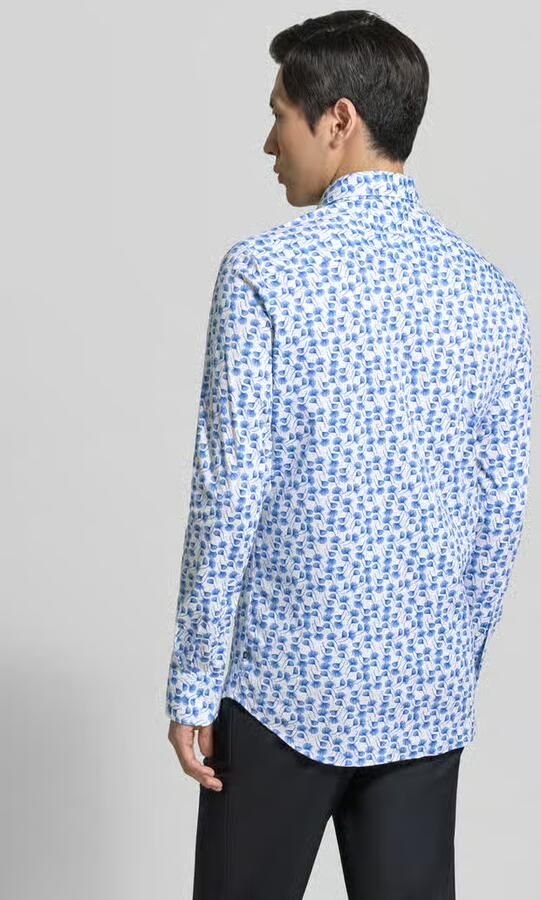 Matinique slim fit vrijetijdsoverhemd met kentkraag