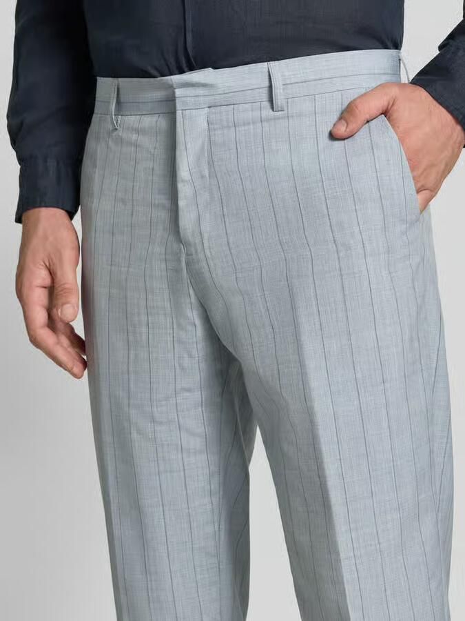 Matinique straight fit broek met linnen-aandeel model 'Wesley'