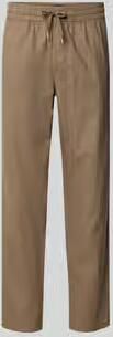 Matinique Straight fit linnenbroek met elastische band Model 'Barton'