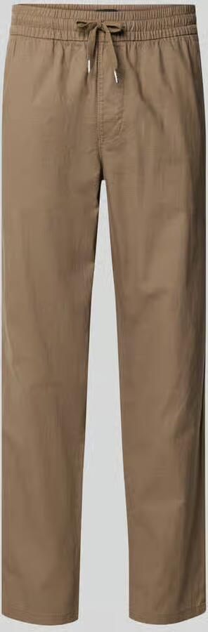 Matinique Straight fit linnen broek met elastische band model 'Barton'