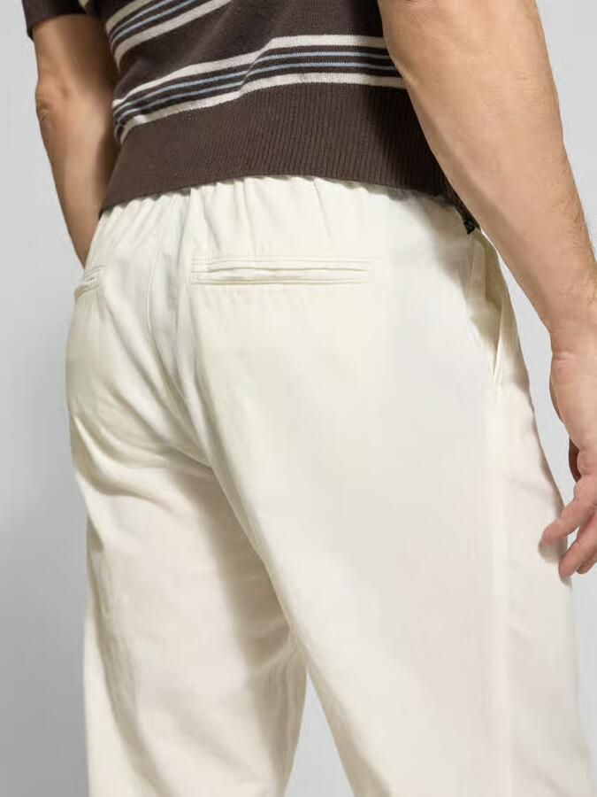 Matinique Straight fit linnen broek met elastische band model 'Barton' - Foto 2