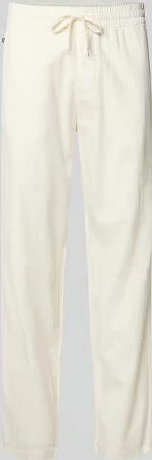 Matinique Straight fit linnen broek met elastische band model 'Barton'