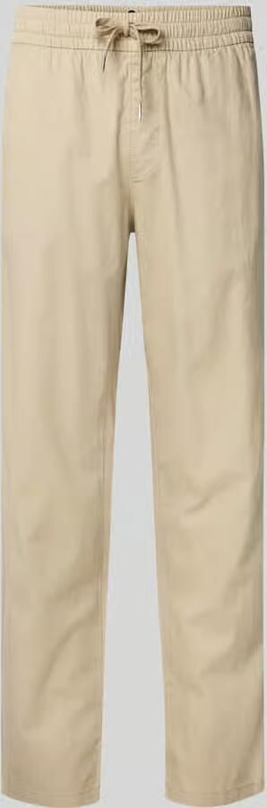 Matinique Straight fit linnen broek met elastische band model 'Barton'