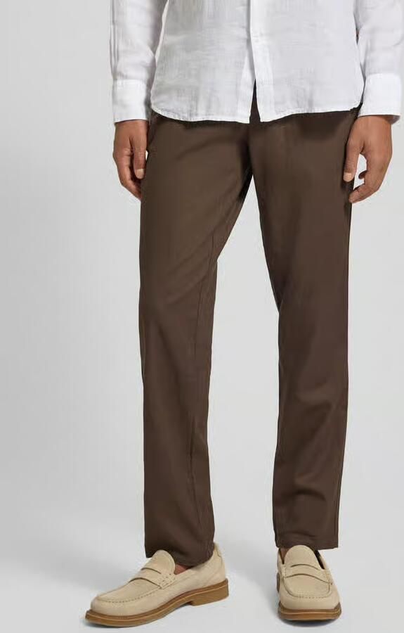 Matinique Straight fit linnenbroek met elastische band Model 'Barton' - Foto 3