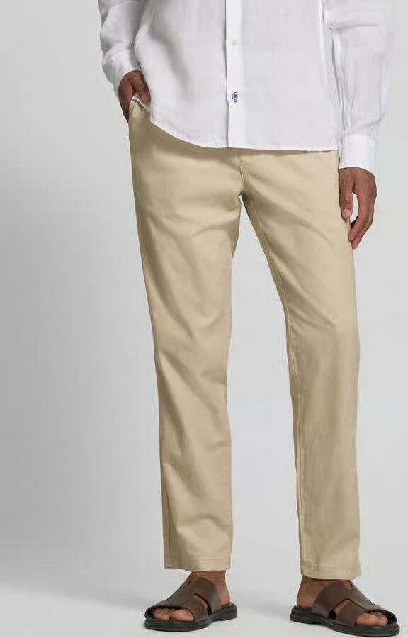 Matinique Straight fit linnenbroek met elastische band Model 'Barton' - Foto 5